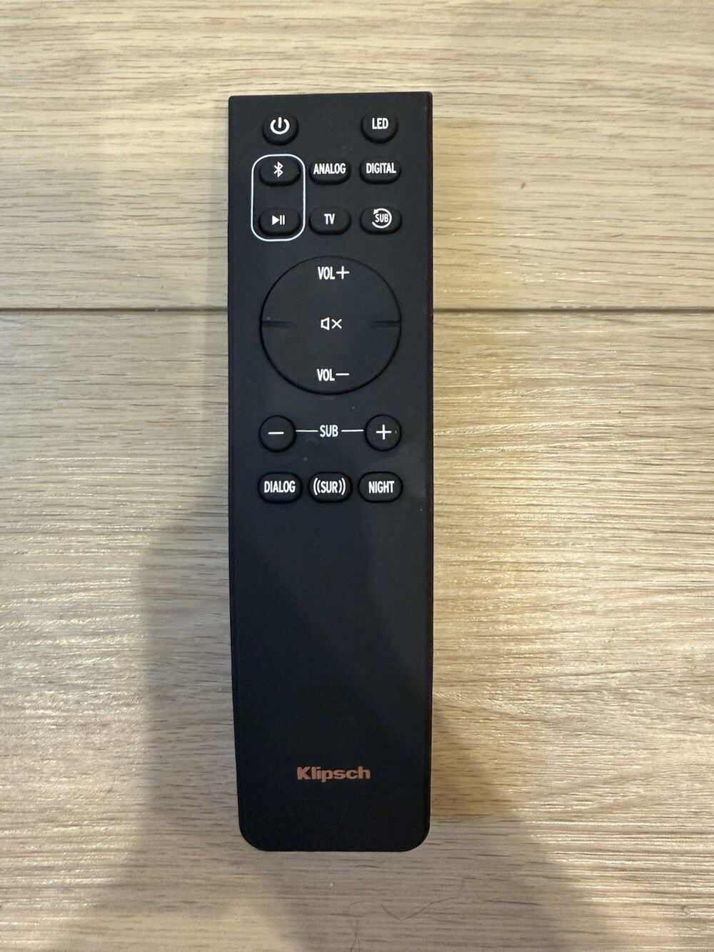 GENUINE KLIPSCH CINEMA 800 1200 SOUNDBAR SYSTEM REMOTE CONTROL 1069377 OEM